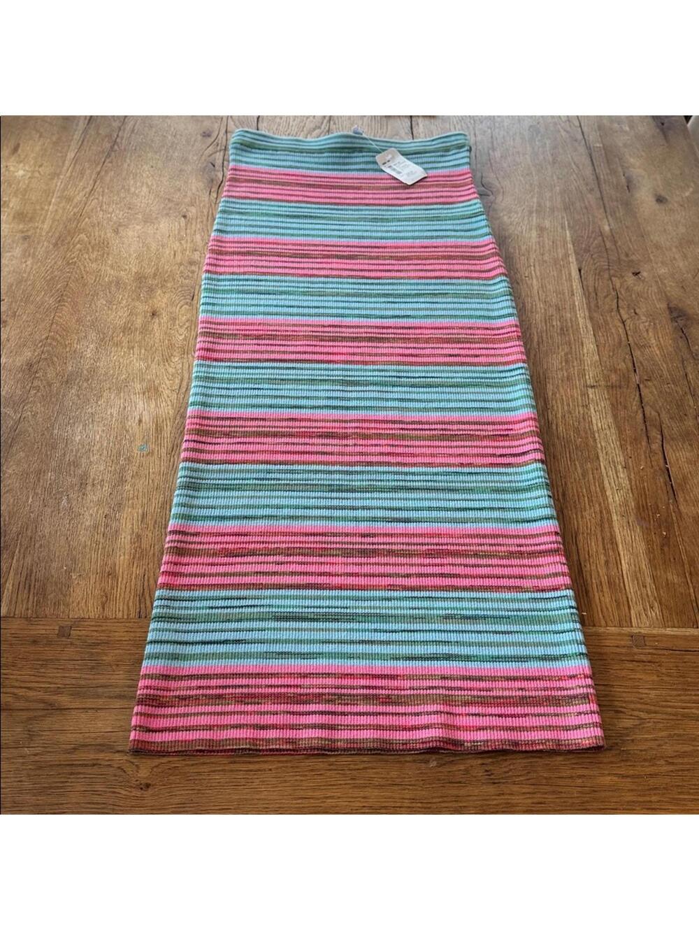 NEW DEREK LAM 10 CROSBY riviera pencil skirt in multicolor space dye size S/P